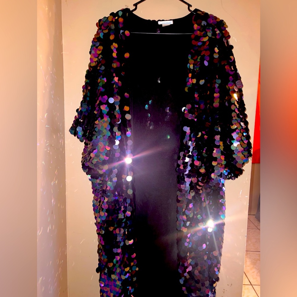 iHeartRaves Mermaid Sequined Kimono, One size fits all